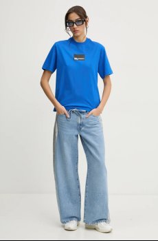 Хлопковая футболка Karl Lagerfeld Jeans