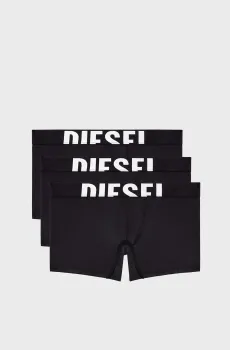 Мужские черные боксеры (3 шт) MAX-D-POP Черный M Diesel A17581 0DCBL