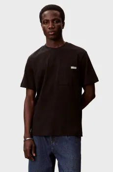 Мужская черная футболка EASY COIN POCKET Черный M Calvin Klein Jeans LV04RF280G