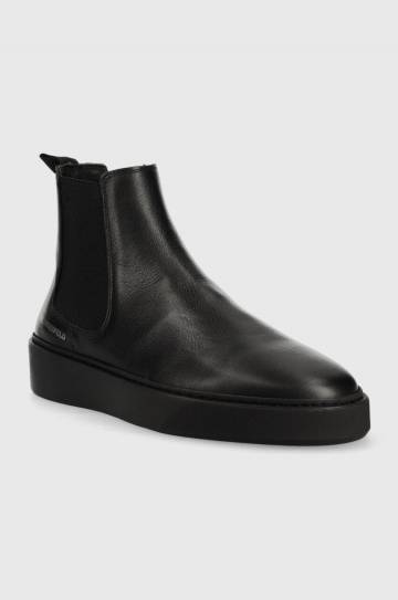 Кожаные полусапоги Karl Lagerfeld Flint мужские цвет чёрный Кожаные полусапоги Karl Lagerfeld Flint мужские цвет чёрный