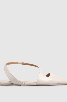 Белые кожаные слингбеки Quadrangolo