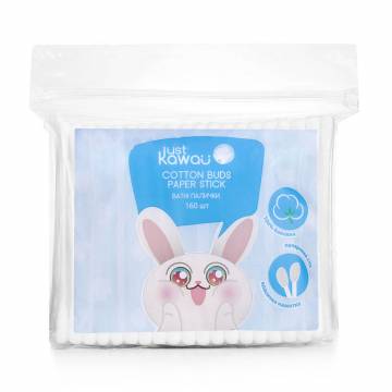 Ватные палочки Just Kawaii Paper Stick в zip-пакете, 160 шт