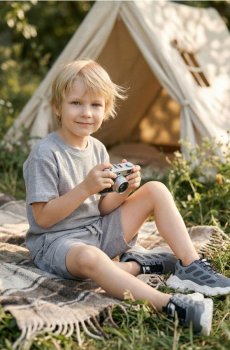 Комплект із вафельної трикотажної тканини - сірий