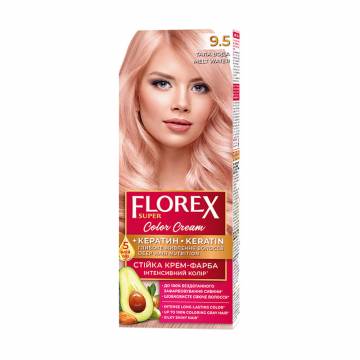 Стойкая крем-краска для волос Florex Super 9.5 Талая вода, 100 мл Стойкая крем-краска для волос Florex Super 9.5 Талая вода, 100 мл
