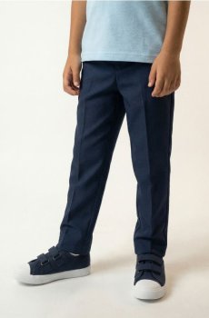Костюмні штани в стилі чино - темно-синій
