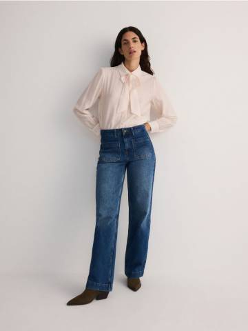 Reserved - Джинси прямі з кишенями - indigo jeans - 097DO-57J Reserved - Джинси прямі з кишенями - indigo jeans - 097DO-57J