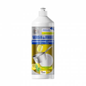 Средство для мытья посуды Wash & Free Лимон и мята, 1 кг Средство для мытья посуды Wash & Free Лимон и мята, 1 кг