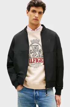 Мужской черный бомбер BRANDED Черный L Tommy Hilfiger MW0MW42503