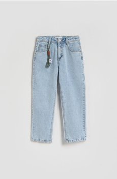 Reserved - Джинси wide leg із брелоком - синій - 469IY-50J