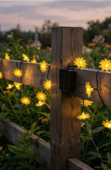 Садові сонячні LED-ліхтарики у формі квітів - жовтий