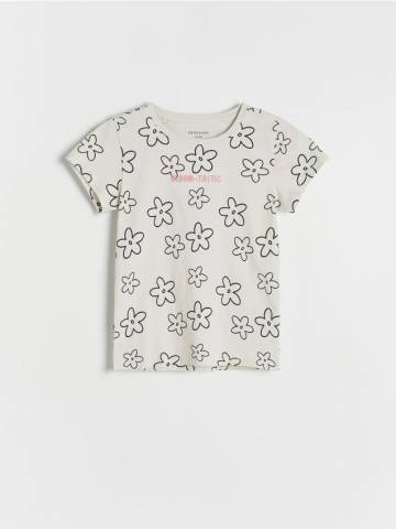 Reserved - Бавовняна футболка з принтом - світло-сірий - 298DB-09X