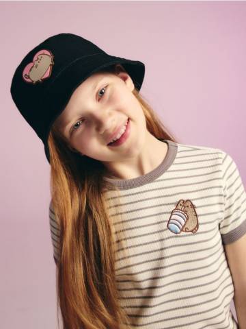 Reserved - Джинсовий капелюх Pusheen - чорний - 762GP-99X