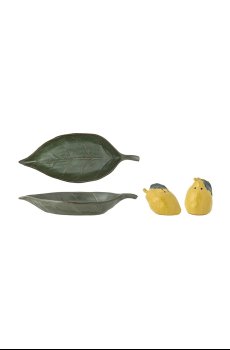 Солонка и перечница с подставкой Bloomingville Limone Salt & Pepper Shaker Set