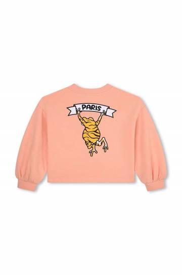 Детская кофта Kenzo Kids цвет розовый с принтом Детская кофта Kenzo Kids цвет розовый с принтом