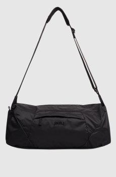 Черная спортивная сумка с вышивкой логотипа