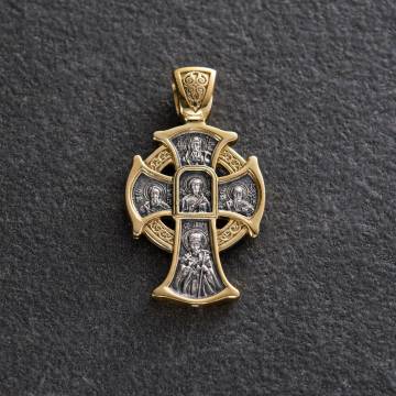 Православный крест "Господь Вседержитель. Икона Божией Матери" 131460 Православный крест "Господь Вседержитель. Икона Божией Матери" 131460