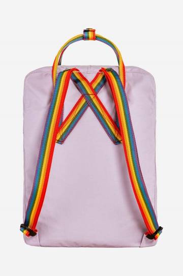 Рюкзак Fjallraven Kanken Rainbow цвет фиолетовый маленький с аппликацией F23620.457.907-907 Рюкзак Fjallraven Kanken Rainbow цвет фиолетовый маленький с аппликацией F23620.457.907-907