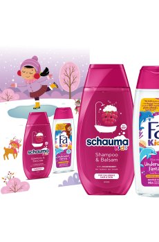 Набор для девочек Schauma & Fa Kids Girl for Childrens Hair & Skin (шампунь-бальзам, 250 мл + гель для душа-шампунь, 250 мл)