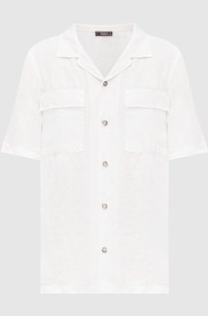 Белая рубашка из льна