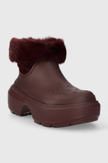 Зимние сапоги Crocs Stomp Lined Boot цвет бордовый 208718 Зимние сапоги Crocs Stomp Lined Boot цвет бордовый 208718