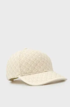 Женская бежевая кепка с узором PRINT Бежевый ONESIZE Calvin Klein LV04F5036G