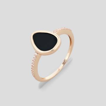 Золотое кольцо Minimal к180-ч-др-18 18 Золотое кольцо Minimal к180-ч-др-18 18