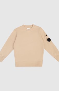Детский бежевый свитшот с патчем логотипа
