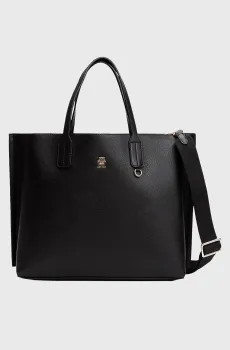 Женская черная сумка DISTINCT SATCHEL Черный ONESIZE Tommy Hilfiger AW0AW17463