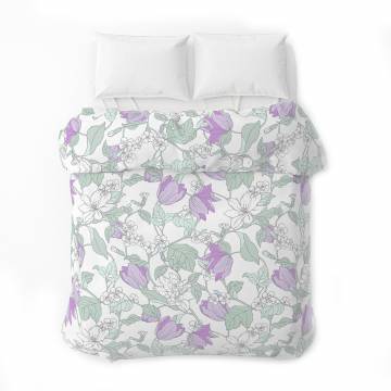 Пододеяльник бязевый Home Line Весенний вечер, лилово-ментоловый, 145*215 см (173860) Пододеяльник бязевый Home Line Весенний вечер, лилово-ментоловый, 145*215 см (173860)