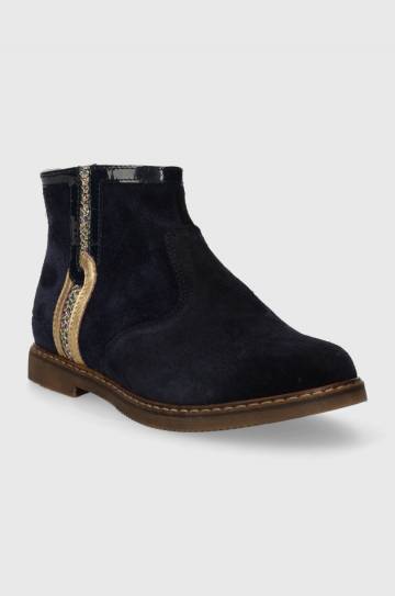 Детские замшевые ботинки Pom Dapi CITY LOCK цвет синий