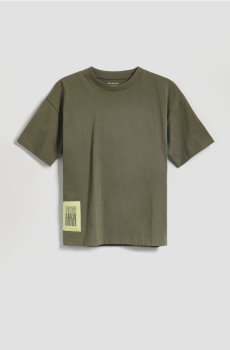 Reserved - Бавовняна футболка - зелений - 903HR-87X