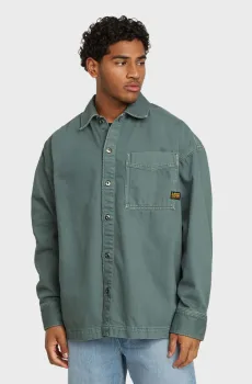 Мужская мятная рубашка Boxy Fit Ментоловый L G-Star RAW D23007,D300