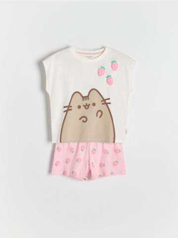 Reserved - Піжамний комплект із двох предметів Pusheen - рожевий - 591EB-30X Reserved - Піжамний комплект із двох предметів Pusheen - рожевий - 591EB-30X