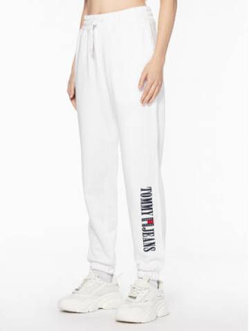 Tommy Jeans Спортивні штани DW0DW15370 Білий Loose Fit Tommy Jeans Спортивні штани DW0DW15370 Білий Loose Fit