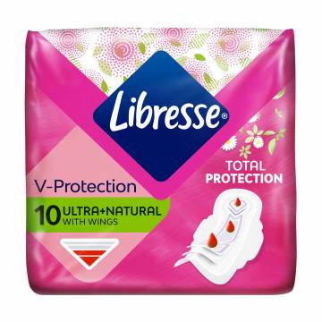 Прокладки гигиенические Libresse Ultra Natural с с алоэ вера и ромашкой, 10 шт Прокладки гигиенические Libresse Ultra Natural с с алоэ вера и ромашкой, 10 шт