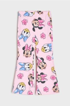 Розкльошені штани з візерунком Minnie and Daisy - пастельний рожевий