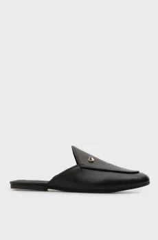 Женские черные кожаные мюли Черный 40 Moschino JA10021G1O.IE0;000