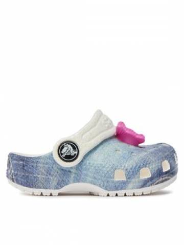 Crocs Шльопанці Classic Denim Clog T 208302 Білий Crocs Шльопанці Classic Denim Clog T 208302 Білий