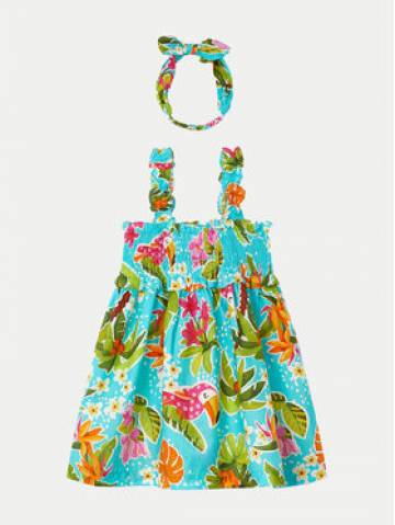 Mayoral Літня сукня 3947 Голубий Regular Fit Mayoral Літня сукня 3947 Голубий Regular Fit