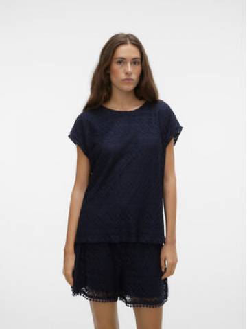 Vero Moda Блузка Maya 10304457 Cиній Wide Fit Vero Moda Блузка Maya 10304457 Cиній Wide Fit