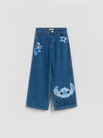 Reserved - Супер широкі джинси Lilo & Stitch - синій - 310HN-55J Reserved - Супер широкі джинси Lilo & Stitch - синій - 310HN-55J