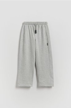 Reserved - Штани з широкими штанинами з високим вмістом бавовни - світло-сірий - 408HK-09M