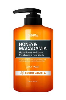 Гель для душа Kundal Honey & Macadamia Body Wash Amber Vanilla Янтарная ваниль, 500 мл
