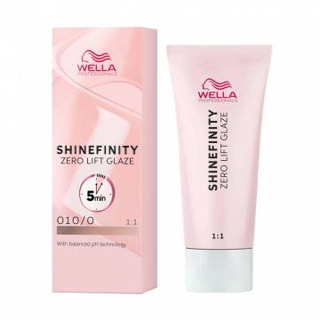 Полуперманентная краска для волос Wella Professionals Shinefinity Zero Lift Glaze 010/0 Natural Flash, 60 мл Полуперманентная краска для волос Wella Professionals Shinefinity Zero Lift Glaze 010/0 Natural Flash, 60 мл