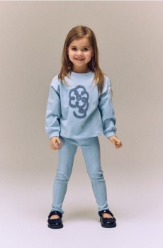 Reserved - Бавовняний комплект з аплікацією - світло-блакитний - 827HN-50X