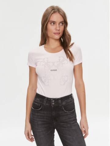 Guess Футболка W4RI35 J1314 Рожевий Slim Fit Guess Футболка W4RI35 J1314 Рожевий Slim Fit