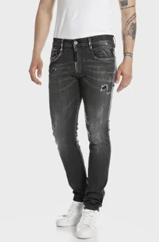 Мужские черные джинсы Черный 30-32 Replay ME914A.000.249 M28