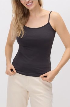 Reserved - Бавовняний топ - темно-сірий - 467GA-90X