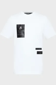 Мужская белая футболка Белый M Karl Lagerfeld 561221.755044;10