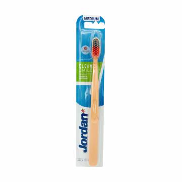 Зубная щетка Jordan Clean Smile средней жесткости, оранжевая, 1 шт Зубная щетка Jordan Clean Smile средней жесткости, оранжевая, 1 шт